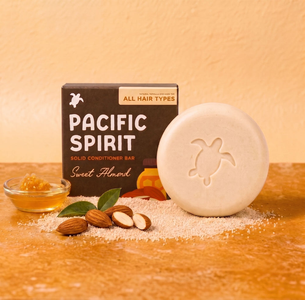 Conditioner Bar - Moisturizing for All Hair Types, with Almond Oil & Honey, Lightweight, SLS & Sulfate-Free, Vegan, Travel-Size, Zero Waste - 2.12 oz, 80-100 Washes