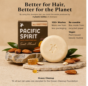 Conditioner Bar - Moisturizing for All Hair Types, with Almond Oil & Honey, Lightweight, SLS & Sulfate-Free, Vegan, Travel-Size, Zero Waste - 2.12 oz, 80-100 Washes