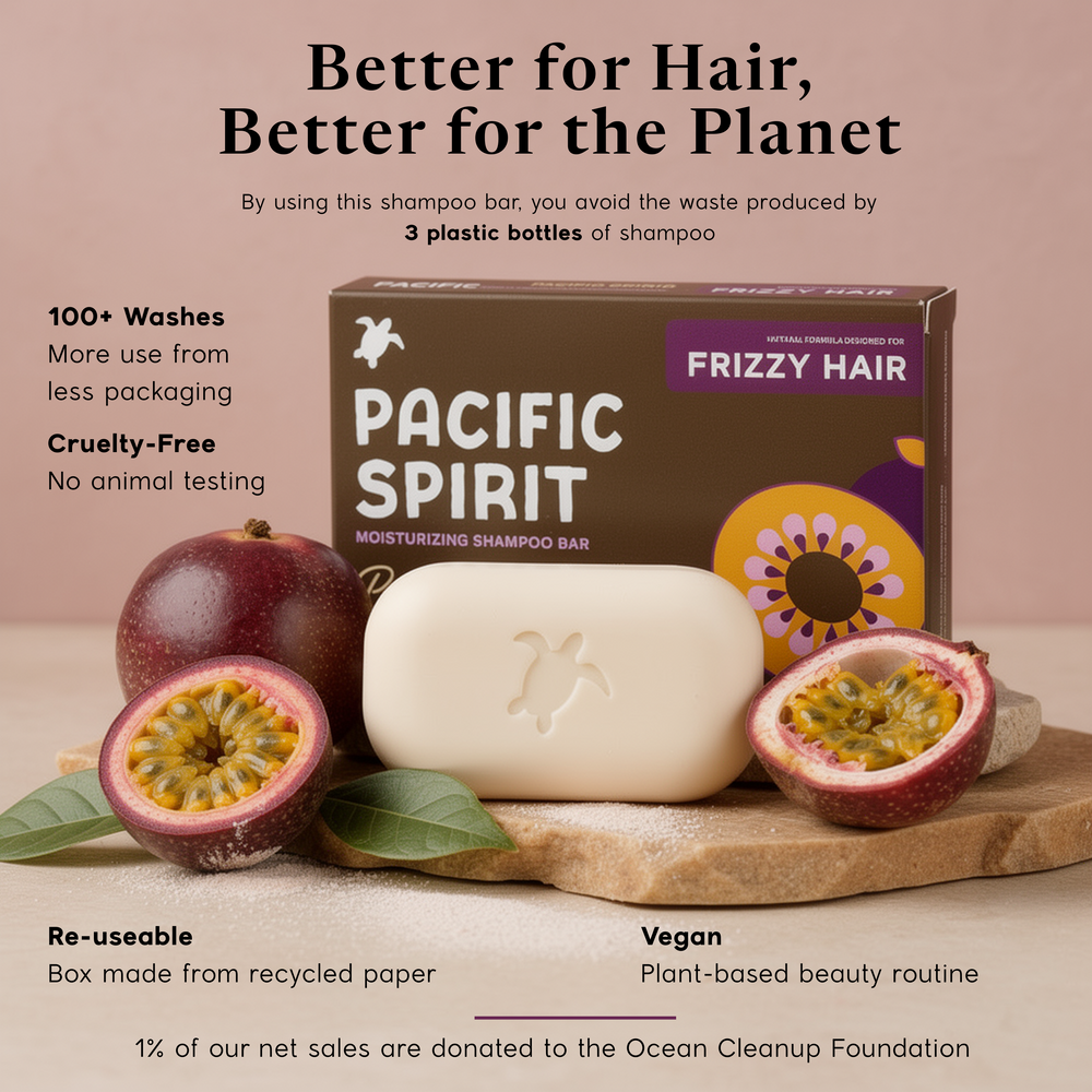 Shampoo Bar for Curly & Wavy hair with Coconut Moisturizing and Conditioning - 2 in 1 - Tropical Scent, 3.53 Oz.