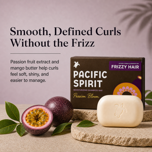 Shampoo Bar for Curly & Wavy hair with Coconut Moisturizing and Conditioning - 2 in 1 - Tropical Scent, 3.53 Oz.