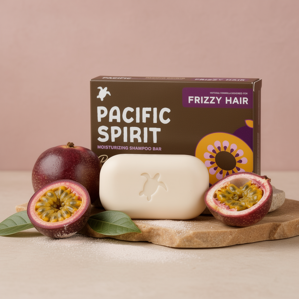 Shampoo Bar for Curly & Wavy hair with Coconut Moisturizing and Conditioning - 2 in 1 - Tropical Scent, 3.53 Oz.
