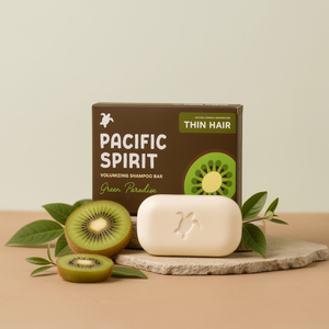 Pacific Spirit Green Paradise Volumizing Shampoo Bar for Fine Hair, 3.53 Oz